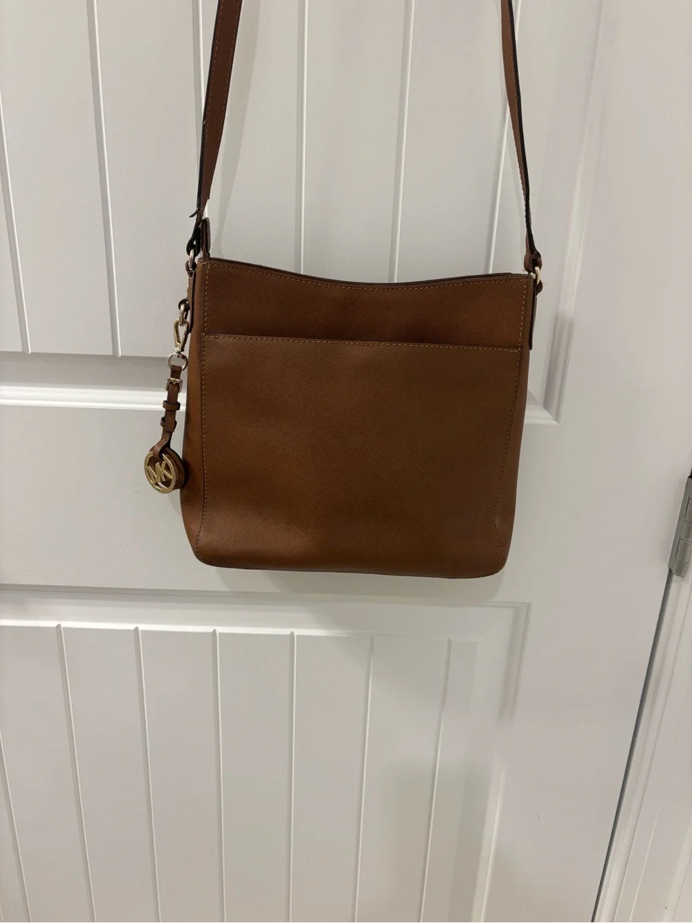 Michael Kors Cognac Brown Leather Crossbody Shoulder Bag